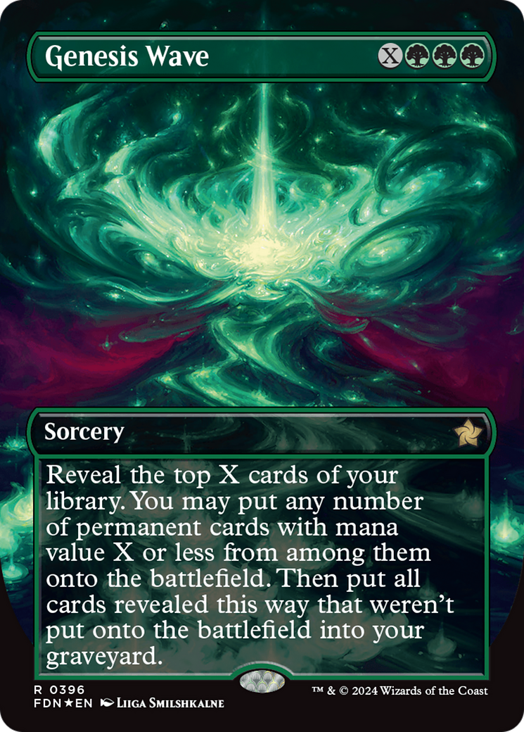 Genesis Wave (Borderless) (Mana Foil) [Foundations] | Silver Goblin