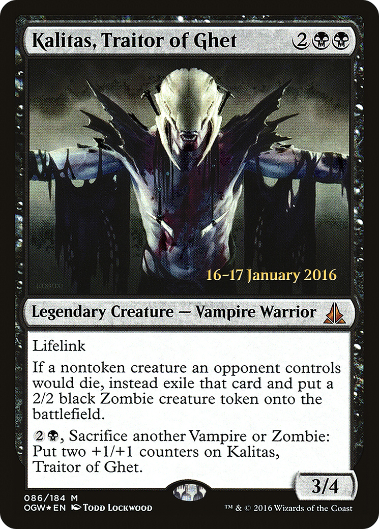 Kalitas, Traitor of Ghet (086) Foil - Oath of the Gatewatch Promos