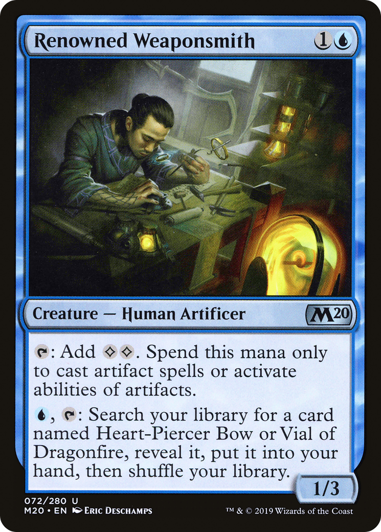 Renowned Weaponsmith (072) Foil - Core Set 2020