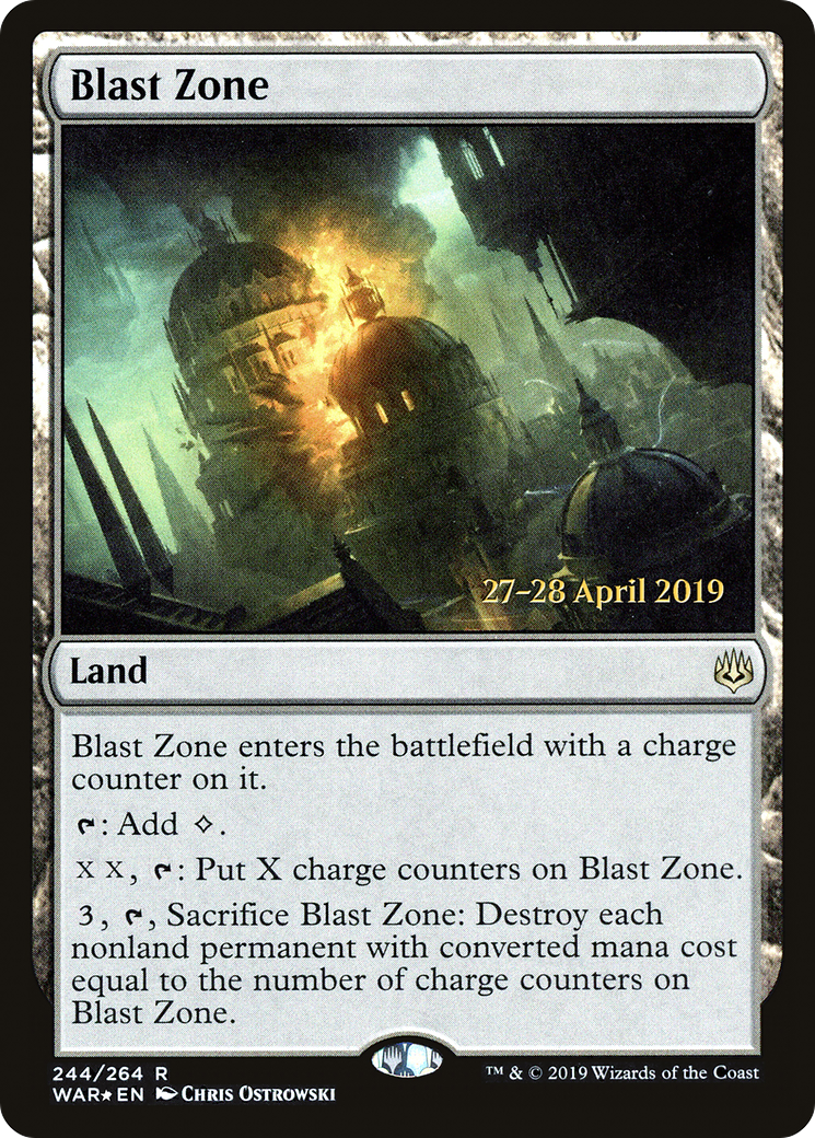 Blast Zone (244s) Foil - War of the Spark Promos