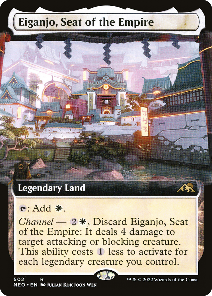Eiganjo, Seat of the Empire (Extended Art) [Kamigawa: Neon Dynasty] Foil