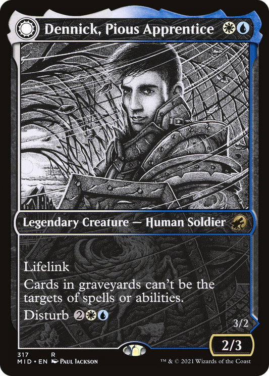 Dennick, Pious Apprentice // Dennick, Pious Apparition (Showcase) (317) - Innistrad: Midnight Hunt