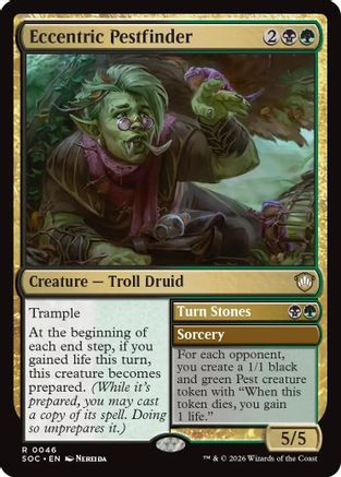 Eccentric Pestfinder // Turn Stones (046) - Commander: Secrets of Strixhaven