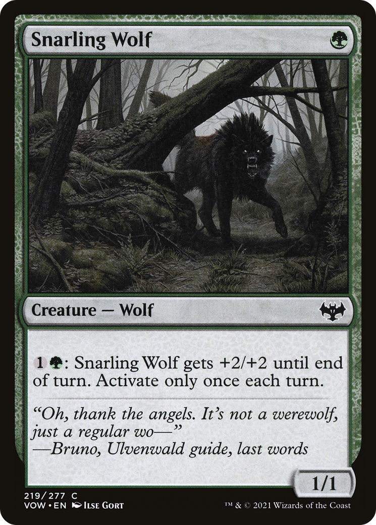 Snarling Wolf (219) Foil - Innistrad: Crimson Vow