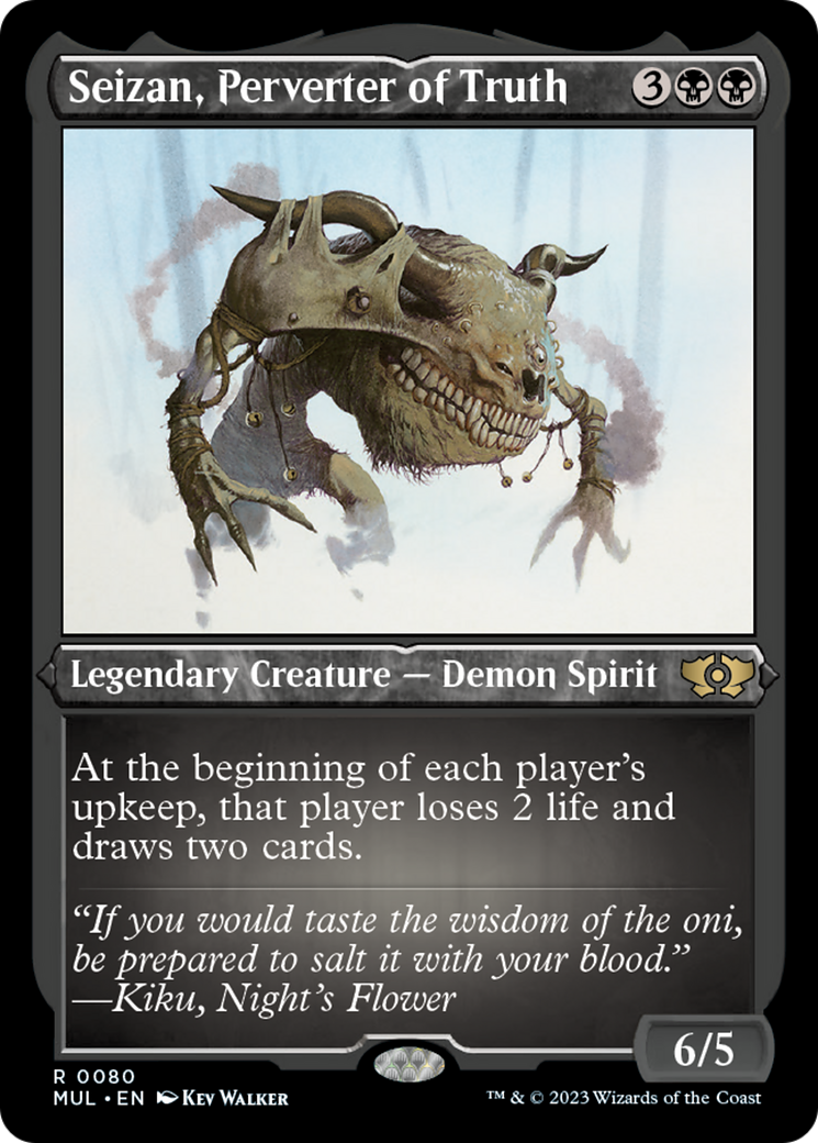 Seizan, Perverter of Truth (080) Etched - Multiverse Legends