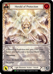 Herald of Protection (Red Extended Art) [FAB029] (Promo)  Rainbow Foil | Silver Goblin