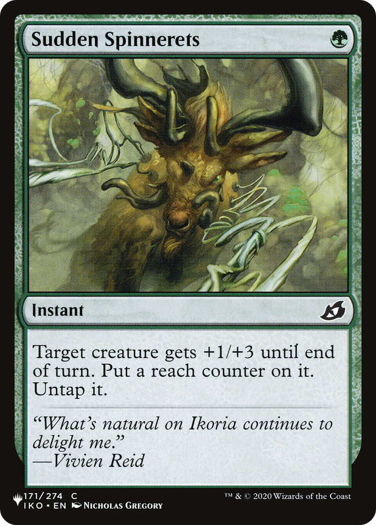 Sudden Spinnerets (IKO-171) - The List