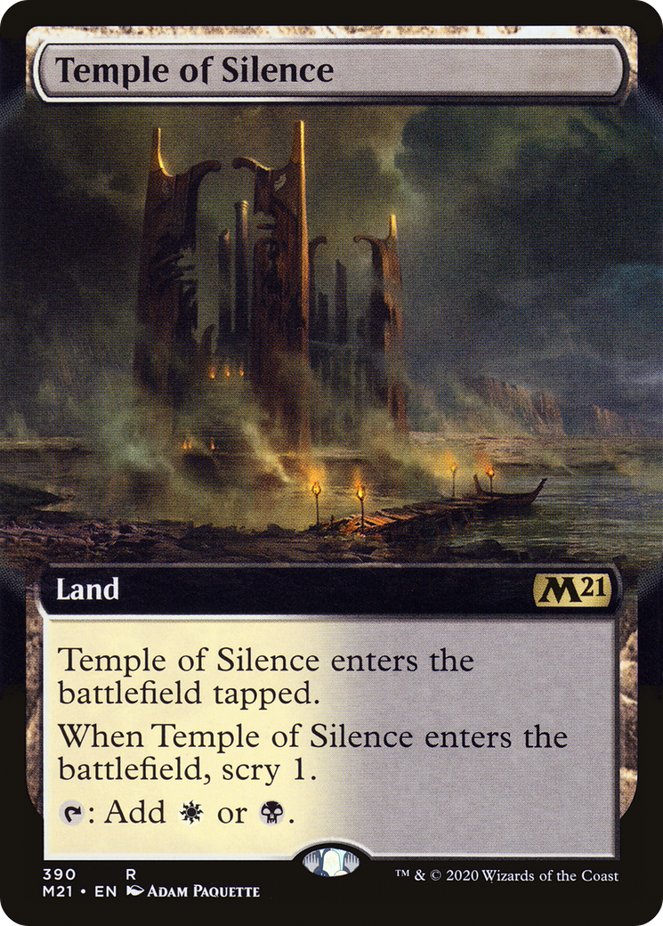 Temple of Silence (Extended Art) (390) Foil - Core Set 2021