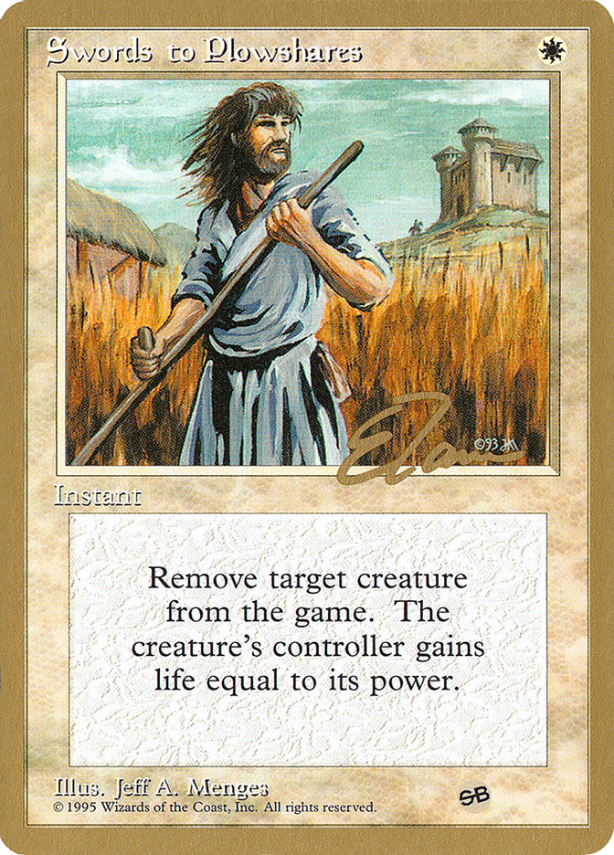 Swords to Plowshares (Eric Tam) (SB) [Pro Tour Collector Set] | Silver Goblin