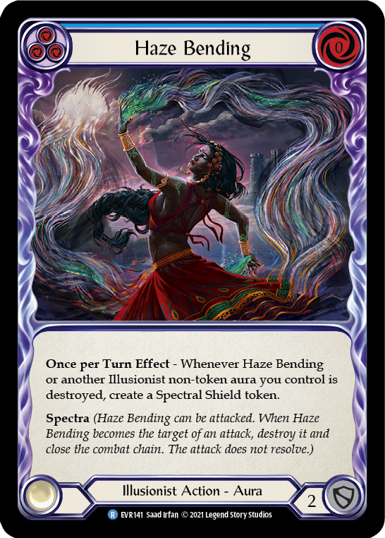 Haze Bending (Blue) [EVR141] (Everfest)  1st Edition Rainbow Foil | Silver Goblin