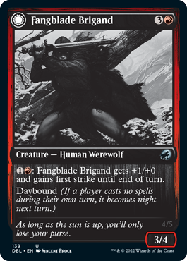 Fangblade Brigand // Fangblade Eviscerator (139) Foil - Innistrad: Double Feature