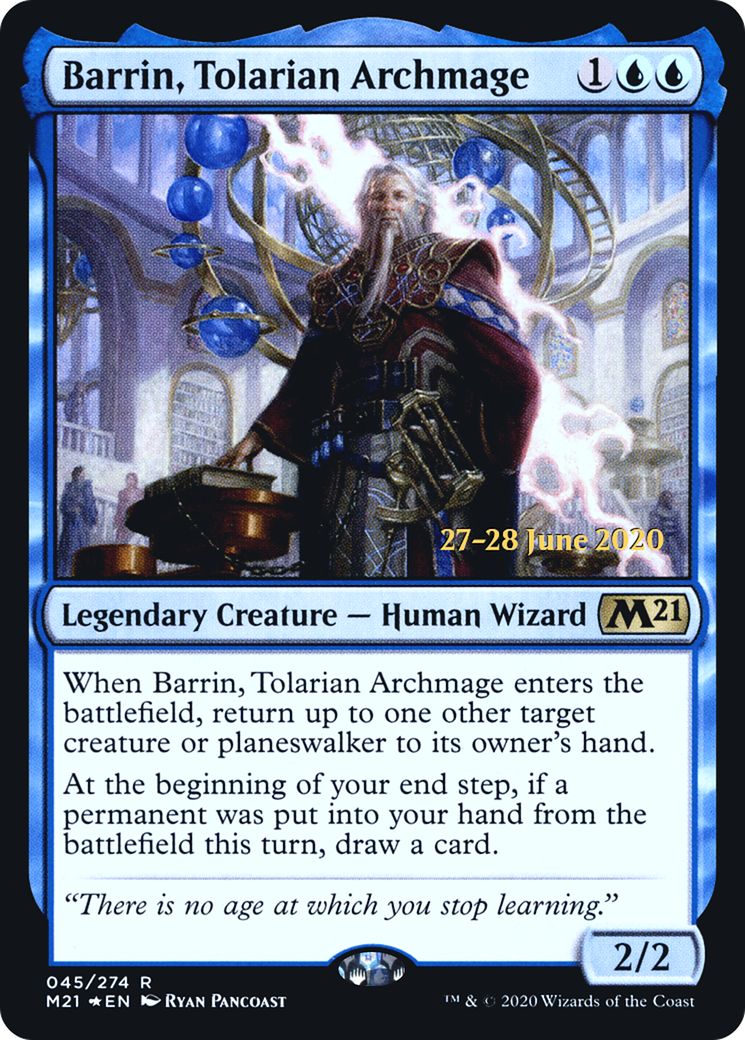 Barrin, Tolarian Archmage (45s) Foil - Core Set 2021 Promos