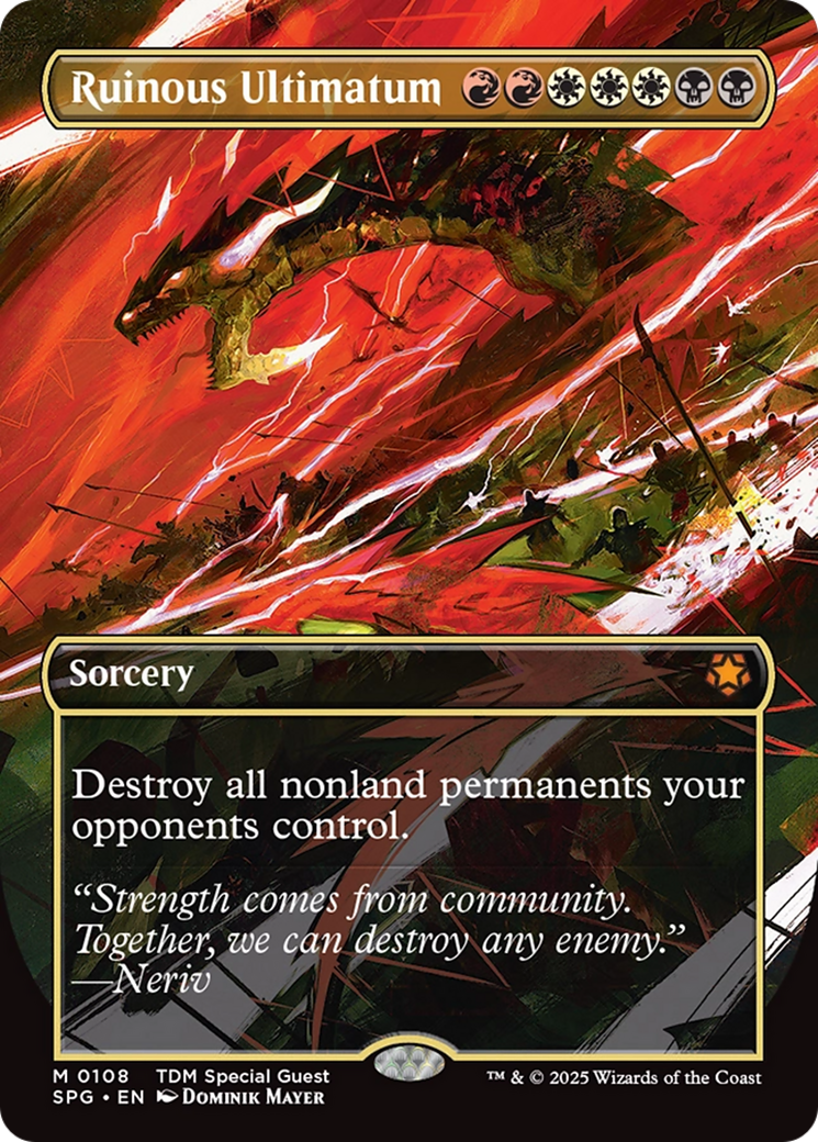 Ruinous Ultimatum (Borderless) (108) Foil - Special Guests