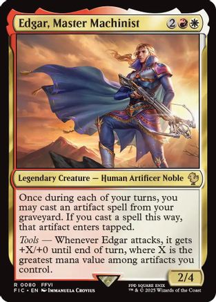Edgar, Master Machinist (080) Surge Foil - Commander: FINAL FANTASY