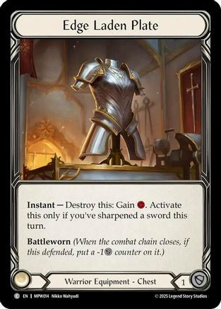 Edge Laden Plate (MPW014) Cold Foil - Mastery Pack Warrior