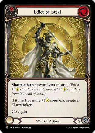 Edict of Steel (Red) (MPW103) Rainbow Foil - Mastery Pack Warrior
