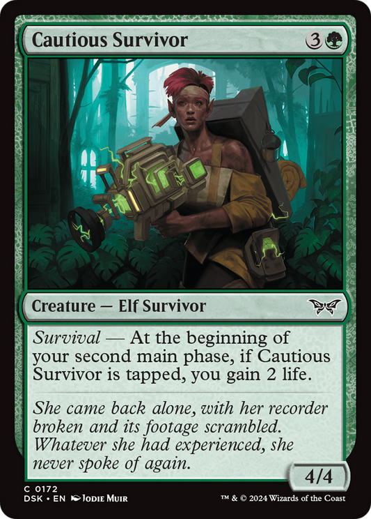 Cautious Survivor [Duskmourn: House of Horror] Foil