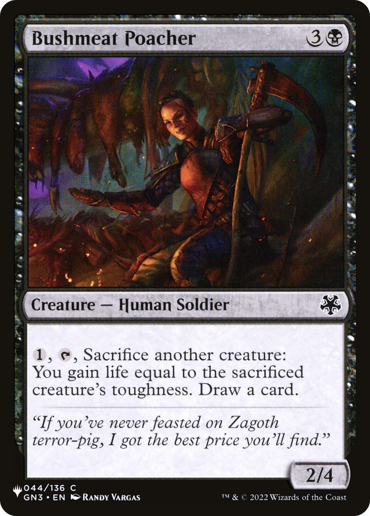 Bushmeat Poacher [The List Reprints] | Silver Goblin