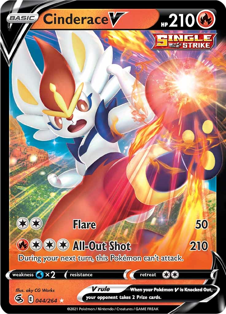 Cinderace V (044/264) [Sword & Shield: Fusion Strike] | Silver Goblin