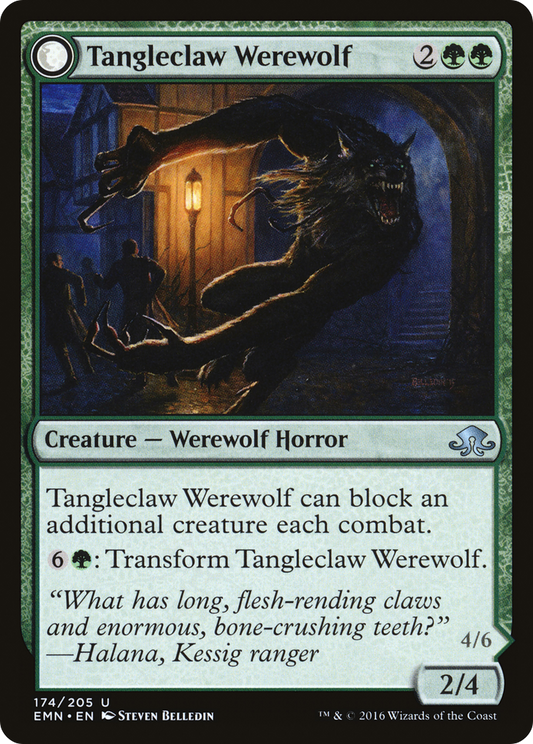 Tangleclaw Werewolf // Fibrous Entangler (174) - Eldritch Moon