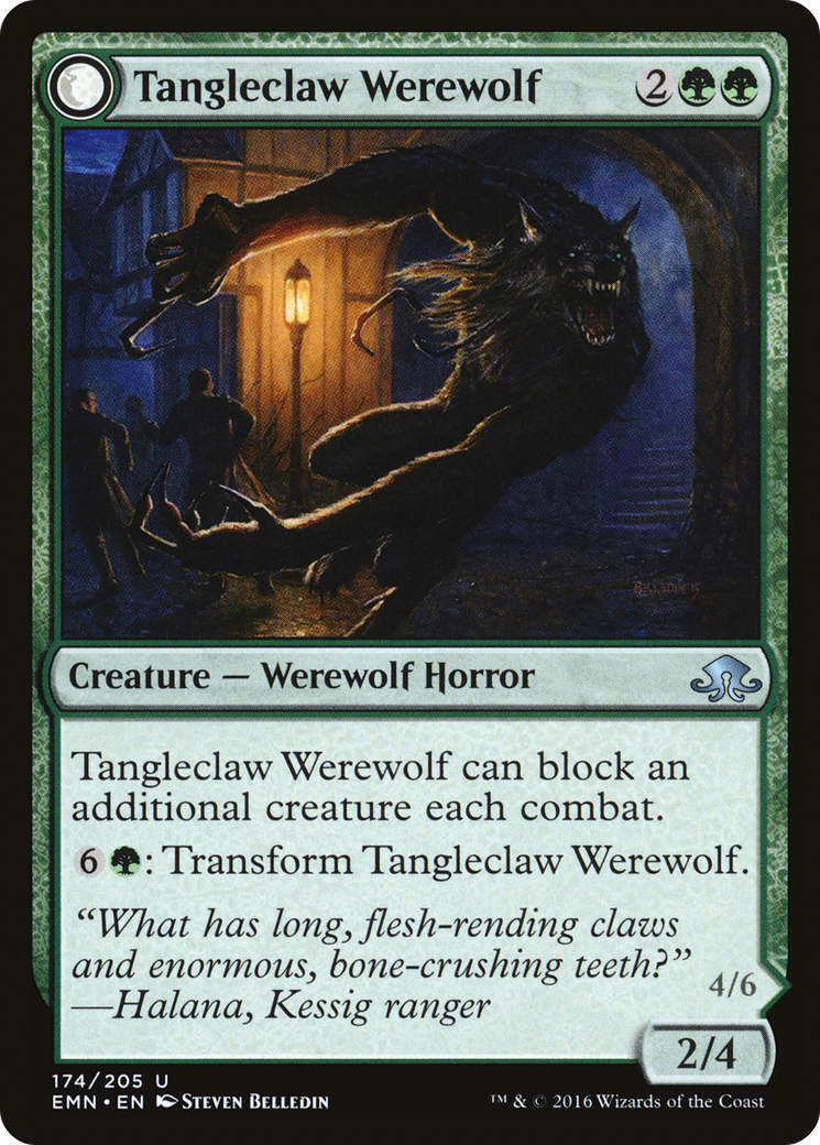 Tangleclaw Werewolf (174) Foil - Eldritch Moon