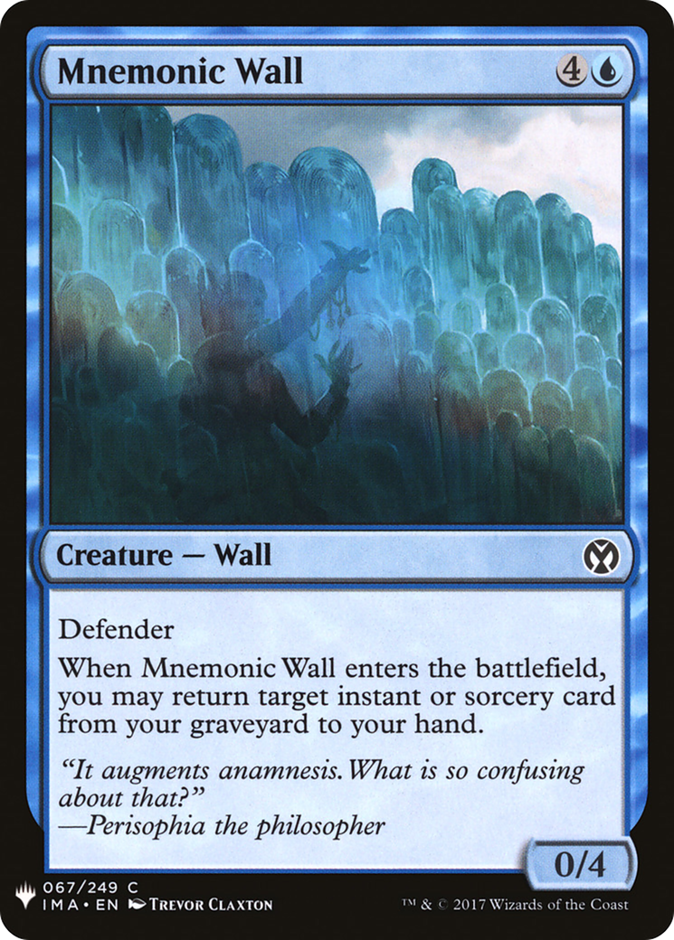 Mnemonic Wall (IMA-67) - The List