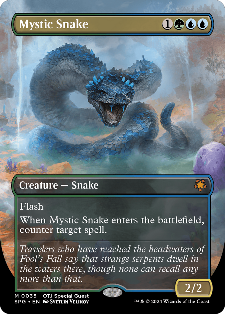 Mystic Snake (Borderless) (035) Foil - Special Guests