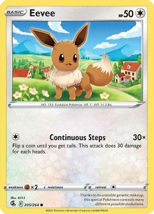 Eevee (205) Reverse Holofoil - Fusion Strike