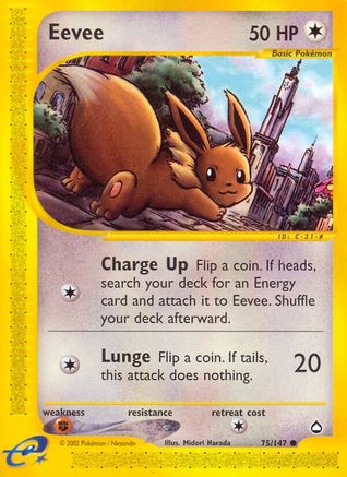 Eevee (75) Reverse Holofoil - Aquapolis