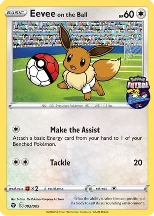 Eevee on the Ball (Pokemon Futsal) (2) - Miscellaneous Cards & Products