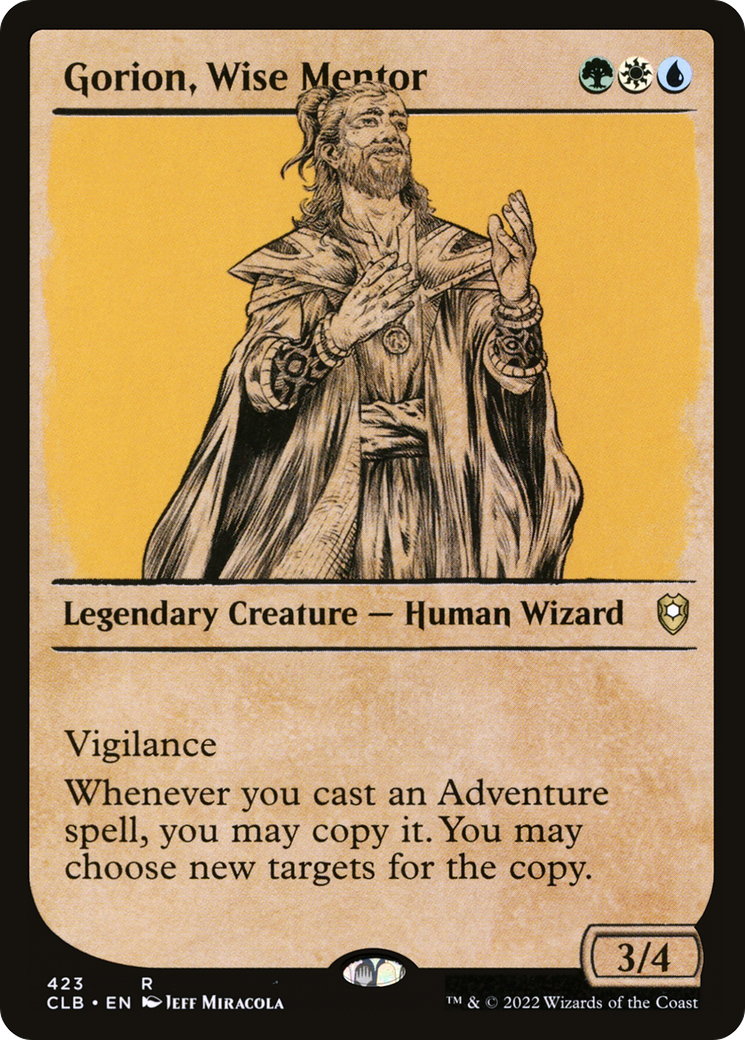 Gorion, Wise Mentor (Showcase) (423) - Commander Legends: Battle for Baldur's Gate
