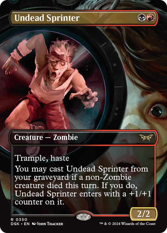 Undead Sprinter (Borderless) [Duskmourn: House of Horror] Foil