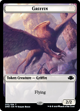 Zombie // Griffin Double-Sided Token [Dominaria Remastered Tokens] | Silver Goblin