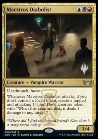 Maestros Diabolist (Promo Pack) [Streets of New Capenna Promos] | Silver Goblin