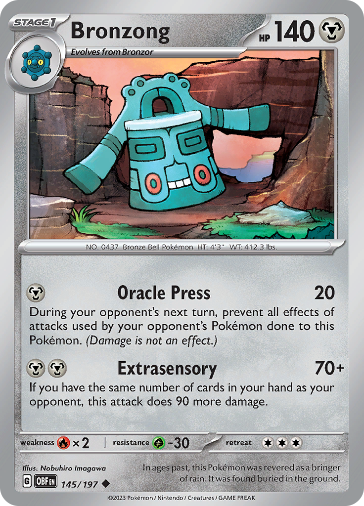 Bronzong (145/197) [Scarlet & Violet: Obsidian Flames] | Silver Goblin