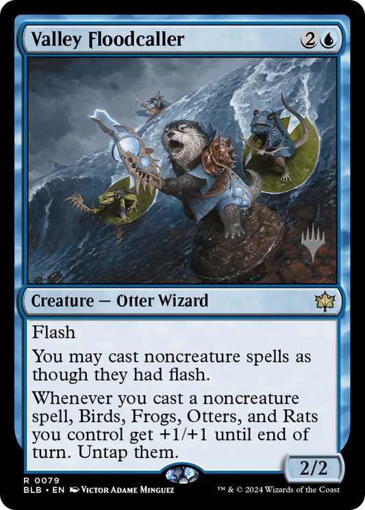 Valley Floodcaller (Promo Pack) [Bloomburrow Promos] Foil