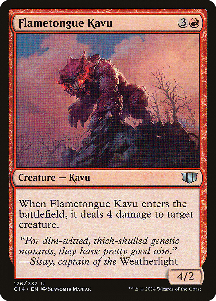 Flametongue Kavu (176) - Commander 2014