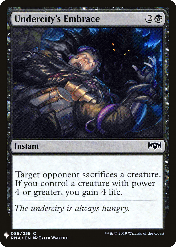 Undercity's Embrace (RNA-89) - The List