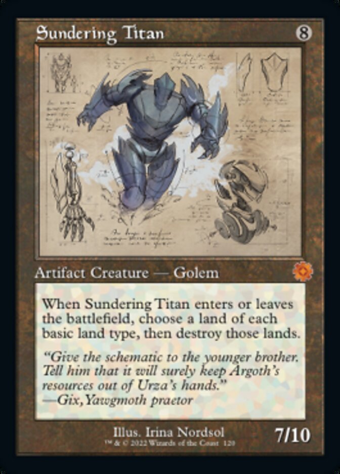 Sundering Titan (Retro Schematic) [The Brothers' War Retro Artifacts] | Silver Goblin