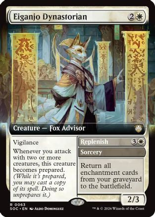 Eiganjo Dynastorian // Replenish (Extended Art) (063) - Commander: Secrets of Strixhaven