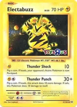 Electabuzz (Toys R Us Promo) (41) Holofoil - Miscellaneous Cards & Products