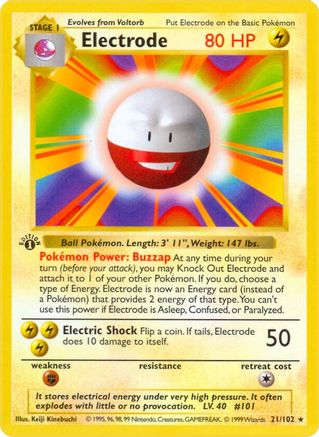 Electrode (21) (Unlimited) - Base Set (Shadowless)
