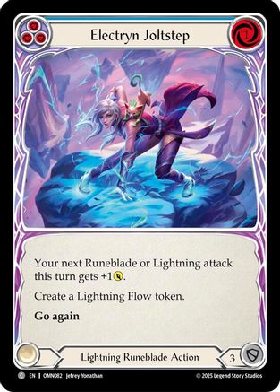 Electryn Joltstep (Blue) (OMN082) Rainbow Foil - Omens of the Third Age