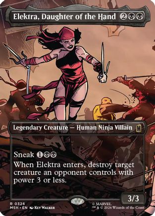 Elektra, Daughter of the Hand (Borderless) (326) - Marvel Super Heroes