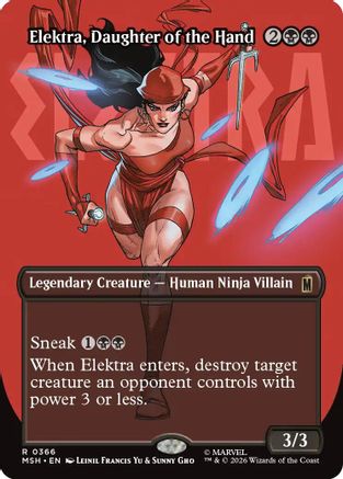 Elektra, Daughter of the Hand (Borderless Logo) (366) - Marvel Super Heroes