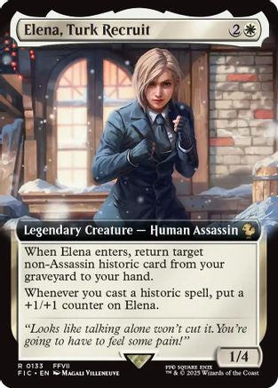 Elena, Turk Recruit (Extended Art) (133) Foil - Commander: FINAL FANTASY