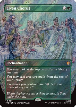 Elven Chorus (Borderless) (066) Surge Foil - The Hobbit: Eternal-Legal