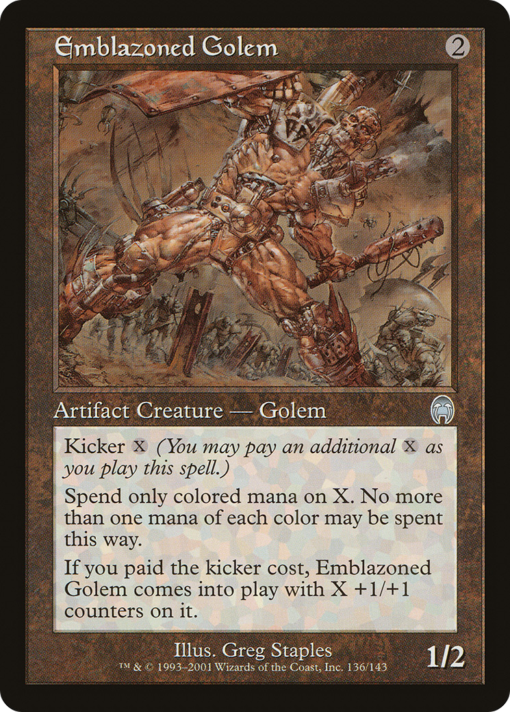 Emblazoned Golem (136) Foil - Apocalypse