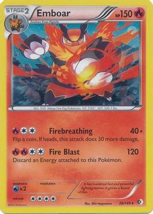 Emboar (Cosmos Holo) (Blister Exclusive) (26) Holofoil - Boundaries Crossed