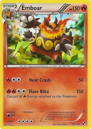 Emboar (Cracked Ice Holo) (Deck Exclusives) (19) Holofoil - Black & White